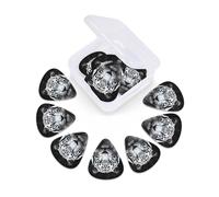 Blue Eyed Tiger Print Guitar Picks 12 Pack With Organizer Storage Box 0.46 0.71 0.96mm Guitar Plectrums Guitars Accessories For Bass Electric Acoustic Guitars
