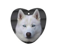 Blue Eyed White Husky Car Air Freshener Hanging, Long Lasting Scented Car Aromatherapy Tablets, Love form Fragrance Scented Cards for Vehicles, Bedroom, Wardrobe White-style
