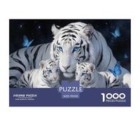 Blue Eyed White Tiger Jigsaw Puzzles for Adults Interesting Puzzle Game 1000 Piece Educational Games Home Decoration Gifts 70x50cm/1000pcs