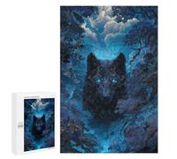 Blue-Eyed Wolf in Forest Puzzle 1000 Teile Schwer Puzzle Spielzeug Lernspiel Impossible Herausforderungsspielzeug Für Erwachsene Kinder 1000 PCS