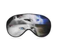 Blue Eyes Animals Eye Mask, Side Sleeping Mask Light Blindfold Sleeping Mask Nose Pad and Elastic Band for Children Women and Men