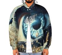 Blue Eyes Crow Jacket Baseball Uniform Bomber Jackets Coat for Men