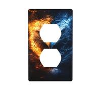 Blue Eyes Eagle Outlet Cover Light Switch Cover Decorative 1 Gang Wall Plate for Kitchen Room Bathroom Size 7x11.4cm