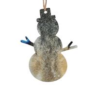 Blue Eyes Wolf Christmas Wooden Ornaments Xmas Tree Decorations Pendant With Rope New Year Home Holiday Party