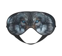 Blue Eyes Wolf Print Comfortable Sleep Eye Mask Men Women Lightweight Travel Nap Meditation Yoga Work