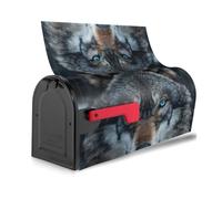 Blue Eyes Wolf Print Fashion mailbox cover Magnetic Mailbox Cover Waterproof Unique Easy Installation