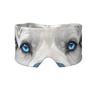 Blue Eyes Wolf Print Print Soft Eye and Ear Muffs for Adults Sleeping Protection Cover for Travel Nap Relief