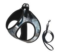 Blue Eyes Wolf Print Reflective No Choke Pet Vest Harness,Adjustable Soft Padded Dog Harness With Easy Control Handle