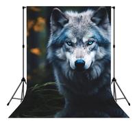 Blue Eyes Wolf1 Print Backdrop Background for Photography Portrait Photoshoot,Party and Photo Studio Prop