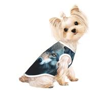 Blue Eyes Wolf2 Print Dog Shirt Summer Lightweight Pet T Shirts Soft Breathable Stretchy Cats Dogs Tee Shirt