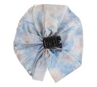 Blue Fabric Pearl Ponytail Claw Clip, Modern Chinese Style Hair Accessory | Gradient Matte Finish, Flexible Metal Teeth, Gentle Grip, Comfortable Hold, Leaves No Marks, Suitable for Work and Travel