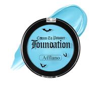 Blue Face Body Paint Cream Full Coverage Makeup Foundation Face Paint Body Makeup for Halloween Cosplay SFX Corpse Bride Sally Costume Stage Avatar DressUp Makeup Light Blue Eye Black Concealer