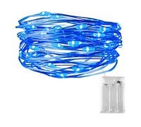 Blue Fairy Lights, Dalugo 30 LED 3m/10ft Battery Powered Blue Lights for Jubilee Decorations Party Bedroom Tent Garden Jars