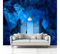 Blue Fantasy Fairy Tales Forests Magic Gates 3D Wallpaper, Non-Woven Wall Mural for Living Room Bedroom Large Background - 250 x 175 cm (W x H) Decoration Poster Picture Wallpaper (Not Peel and Stick)