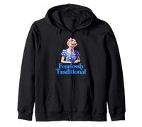 Blue Fearlessly Traditional, trad wife conservative woman Zip Hoodie
