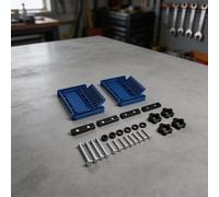 Blue Feather Board for Woodworking, 28-Piece Router Table Safety Kit with ABS Plastic Flip Stop, Control System for DIY Home Work