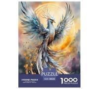 Blue Feather Phoenix Jigsaw Puzzles for Adults Kids Animal Puzzles 1000 Piece Educational Games for Adults Gifts 38x26cm/1000pcs