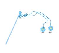 Blue Feather Stick Toy - Cat Teaser Wand with Refills, Interactive Cat Toy Wand for Indoor Kitten