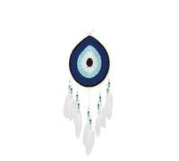 Blue featherr Dream Catcher - Evill Eyye Drream Cattcher | Eviil Eyee Wall Hanging Home Decoration | Handmade Indian Style Decorative Pendant | Bohemian Evil Eye Feaather Waall Hangiing