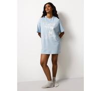 Blue Feeling Lucky Print Sleep Tee M