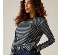 Regatta Womens Federica Long Sleeved T-Shirt Jersey Crew Neck Top Grey