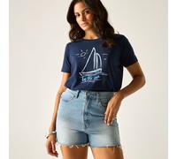 Regatta Women's Filandra IX Short Sleeved Graphic T-Shirt in Navy | Size: 12 Regatta Navy 12
