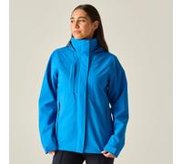Blue female 14 Regatta Professional Women's Waterproof Venturer 3-layer Printable Hooded Softshell Jacket Blue, Size: 14