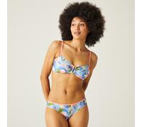 Regatta Aceana III Abstract Floral Bandeau Bikini Top Blue Size 14 UK with UV Protection and Recycled Materials