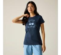Blue female 8 Regatta Women's Fingal Slogan T-Shirt Blue, Size: 8
