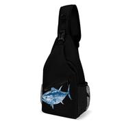 Blue Fin Tuna Fish Casual Chest Sling Bag Backpack Shoulder Bags