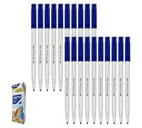 BLUE Fineliner Pens, Pack of 20, Fine Point, VMBRIF, Perfect for Writing Pens, Comfortable Grip, iVAIDEX