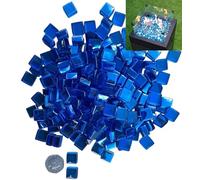 Blue Fire Glass Cubes/Squares 1kg For Fire Pits, Gas Fires And Ethanol Burners. Art and Crafts Sparkling Heat Resistant Glass by Firebrand Direct