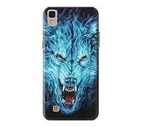 Blue Fire Grim Wolf Case Cover For LG X power