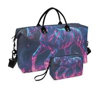 Blue Fire Horse Travel Hand Bag Overnight Carry On Tote and Luggage Gym Bag with Adjustable Strap for Business Trips Waterproof Bolsa para