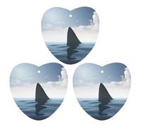 Blue Fish Car Air Freshener, 3 Pcs Love form Hanging Air Freshener Cards, Long Lasting Fragrance Scented Cards for Car, Home, Office Gray-style