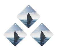 Blue Fish Car Air Freshener, 3 Pcs Rhombus Hanging Air Freshener Cards, Long Lasting Fragrance Scented Cards for Car, Home, Office Gray-style