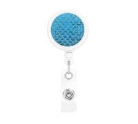 Blue Fish Scale. Print Retractable Badge Holder with Clip Name Card Holders for Office Worker Doctor Nurse