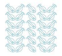 Blue Fish Shaped Metal Paper Clips, 30Pcs Animal-Themed Organisers