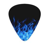 Blue Flame 12-Pack Guitar Picks Set – Unique Single-Sided Printed Picks With Abs Material For Acoustic, Electric Guitars & Ukuleles
