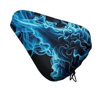 Blue Flame Bike Seat Cover Waterproof Oxford Fabric, Universal Adjustable Bicycle Saddle Cover with Drawstring Easy Install Protective Rain Dust Covers for Women Men