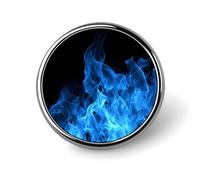Blue Flame Button Pin,Design Your Own Personalized Pin Back Button Badges Exquisite Round Badge Travel Brooch Metal Decorative Pins for Hat Clothes Backpack