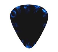 Blue Flame Circled Around,12 Pcs Guitar Pick,3 Different Thickness Plectrums for Acoustic Guitar Bass Ukulele (0.46mm 0.96mm 0.71mm)