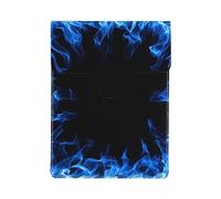 Blue Flame Circled Around, PU Leather Laptop Sleeve, Notebook Bag Laptop Case Sleeve Tablet Briefcase