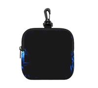 Blue Flame Circled Around, Square Zipper Storage Bag, Neoprene Coin Purse, Small Wallets, Change Pouch, Change Purse