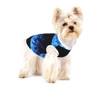 Blue Flame Cotton Pet T-Shirt Sleeveless Stretchy Puppy Tshirts Pet Vest Soft For Small Pets