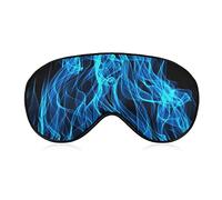 Blue Flame Fire Funny Sleep Eye Mask Soft Blindfold Eye Cover with Adjustable Strap Night Eyeshade for Men Women