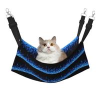 Blue Flame Hanging Pet Hammock with Adjustable Straps and Metal Hooks Double Sided Bed