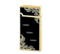 Blue Flame Lighter, Voice-Activated, Five Ignition Methods, Ultra-Thin, Refillable Butane, Adjustable Flame, Great Gift for Men, Butane Not Included