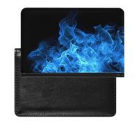 Blue Flame Passport Holder Vaccine Card Holder Travel Document Organizer Credit Card Organizer for Women/Men