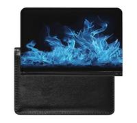 Blue Flame Passport Holder Vaccine Card Holder Travel Document Organizer Credit Card Organizer for Women/Men